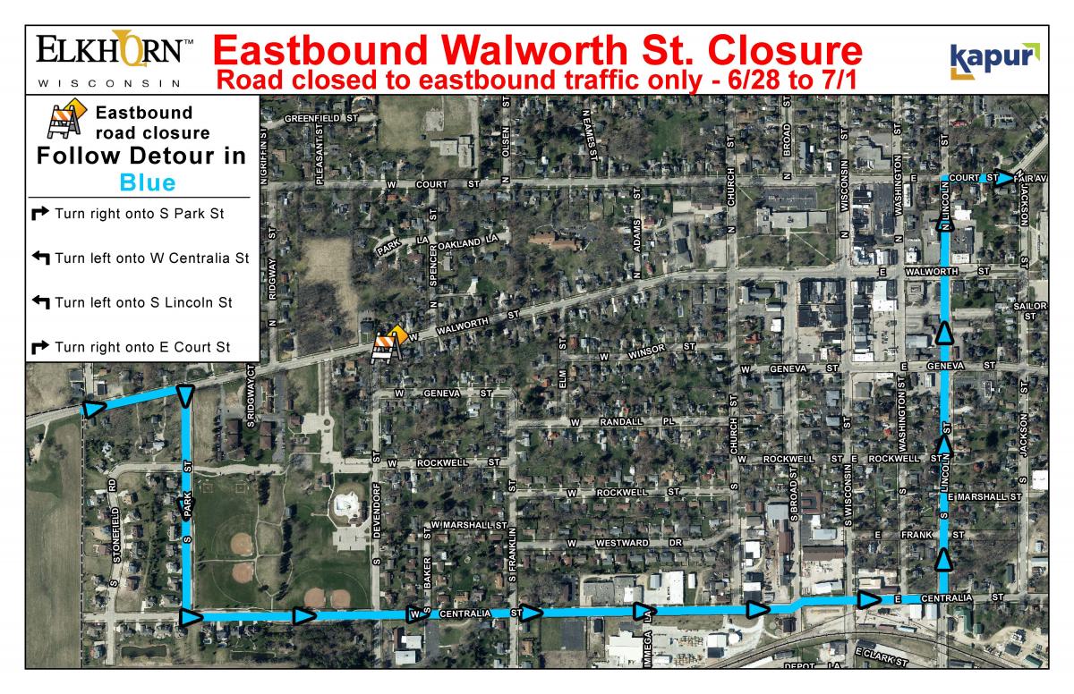 EB Walworth St. Closure